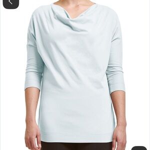 Fig Scoop Neck 3/4 Length Sleeve Safari Top